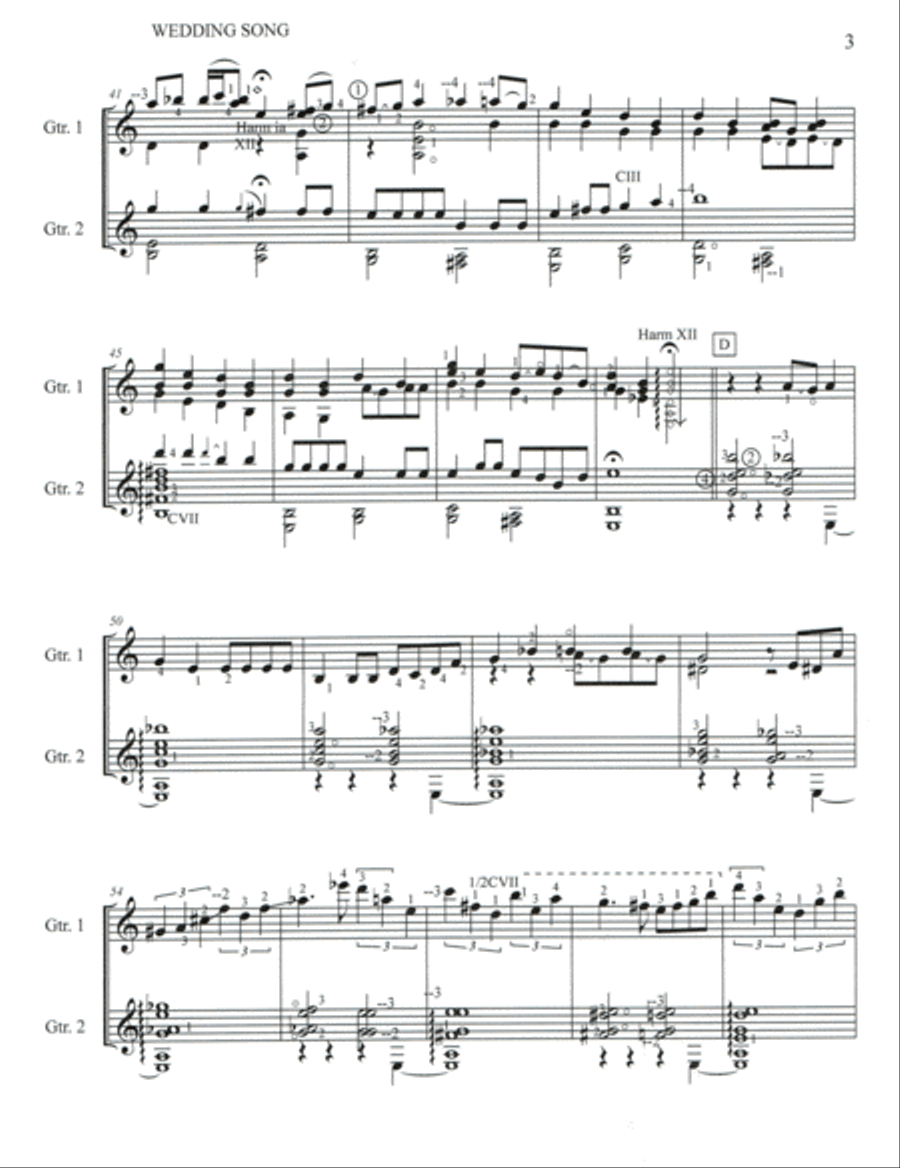 Wedding Song for Jim and Nancy Guitar scores gallery preview page 4
