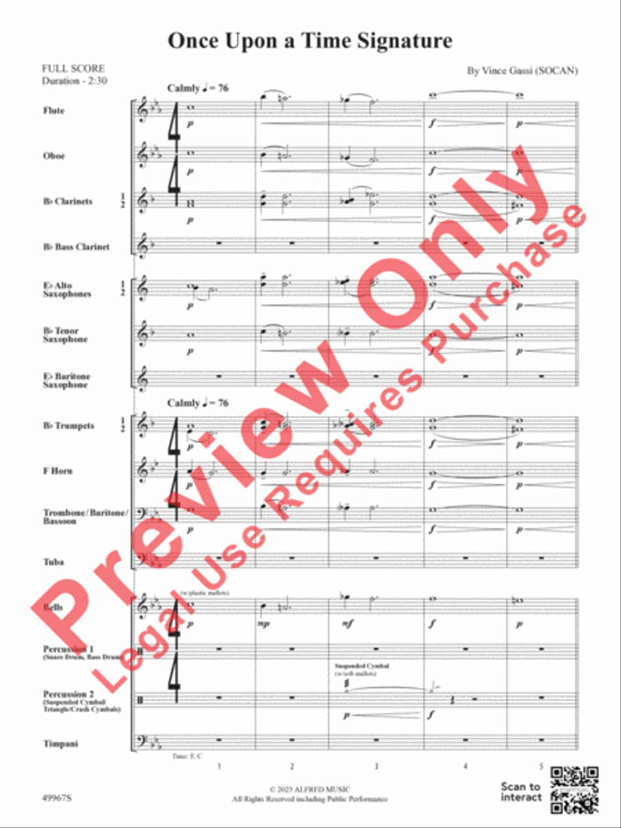 Once Upon a Time Signature Concert Band scores gallery preview page 4