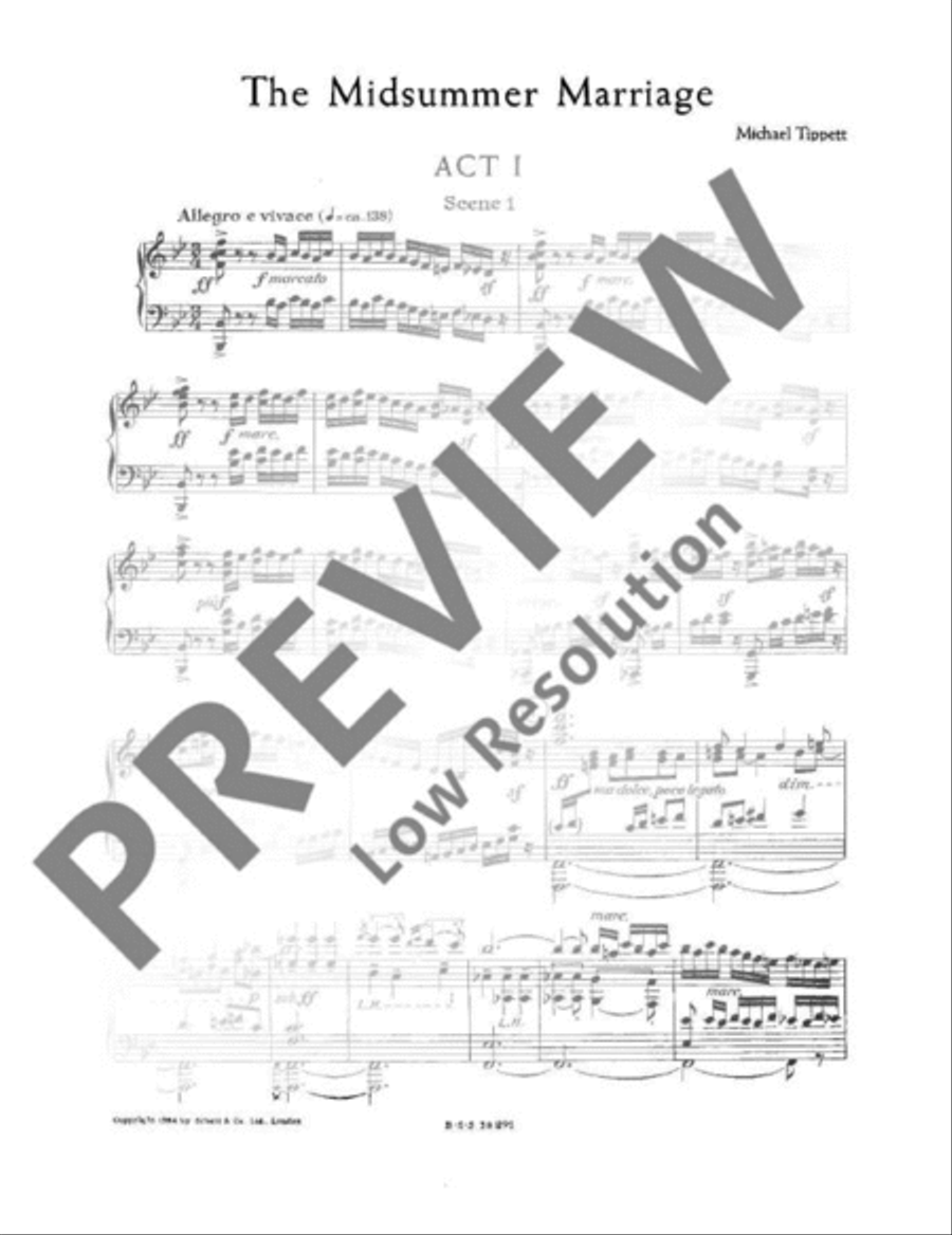 The Midsummer Marriage Piano scores gallery preview page 10