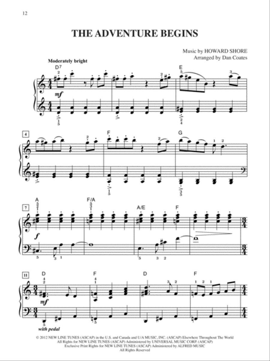 The Hobbit -- An Unexpected Journey Easy Piano scores gallery preview page 5