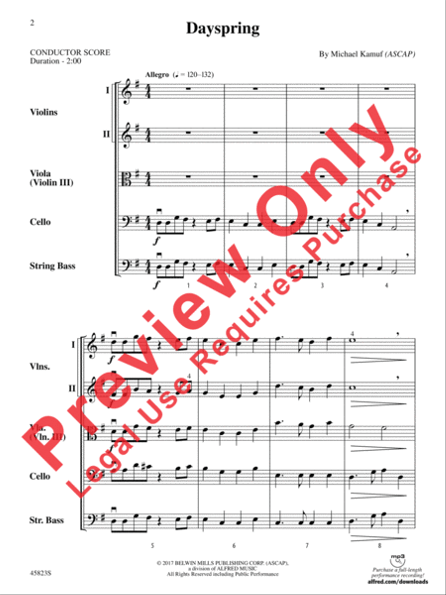 Dayspring Dayspring String Orchestra scores gallery preview page 2