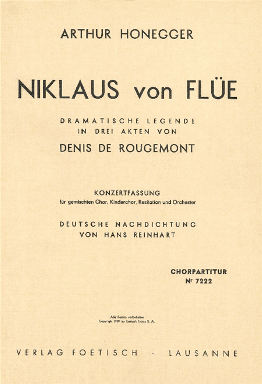 Niklaus von Flue Choir scores gallery preview page 1