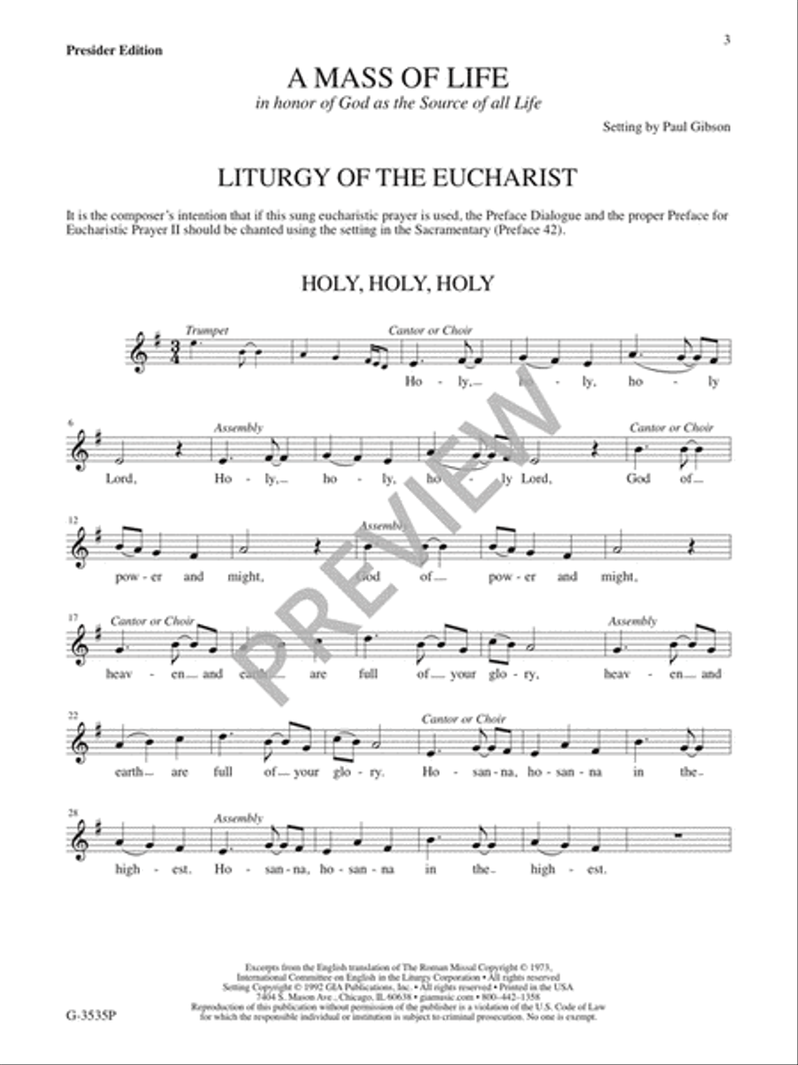 A Mass of Life - Presider edition Trombone scores gallery preview page 5