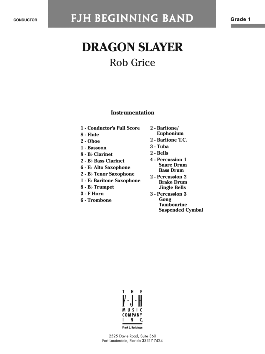 Dragon Slayer: Score Concert Band scores gallery preview page 1
