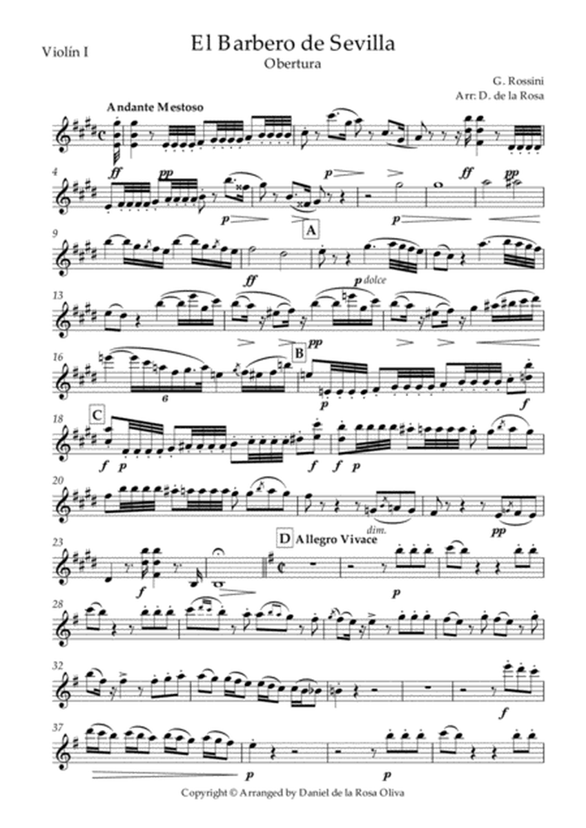 El Barbero de Sevilla - G. Rossini - For String Quartet (Violin I)