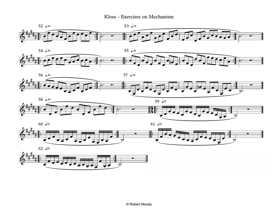 Klose B Major Clarinet Solo scores gallery preview page 5