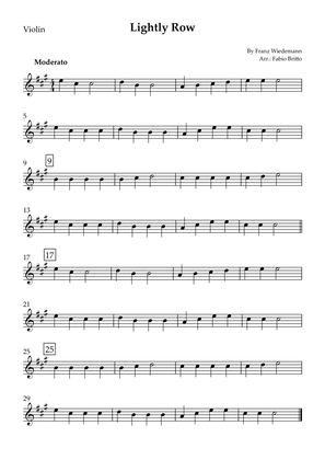 Lightly Row for Violin Solo