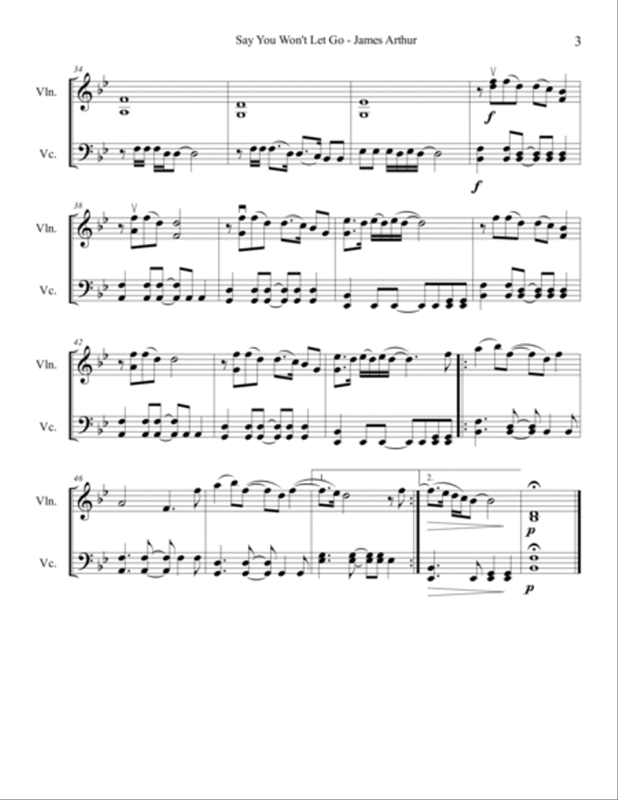 Say You Won't Let Go Set of Parts scores gallery preview page 4