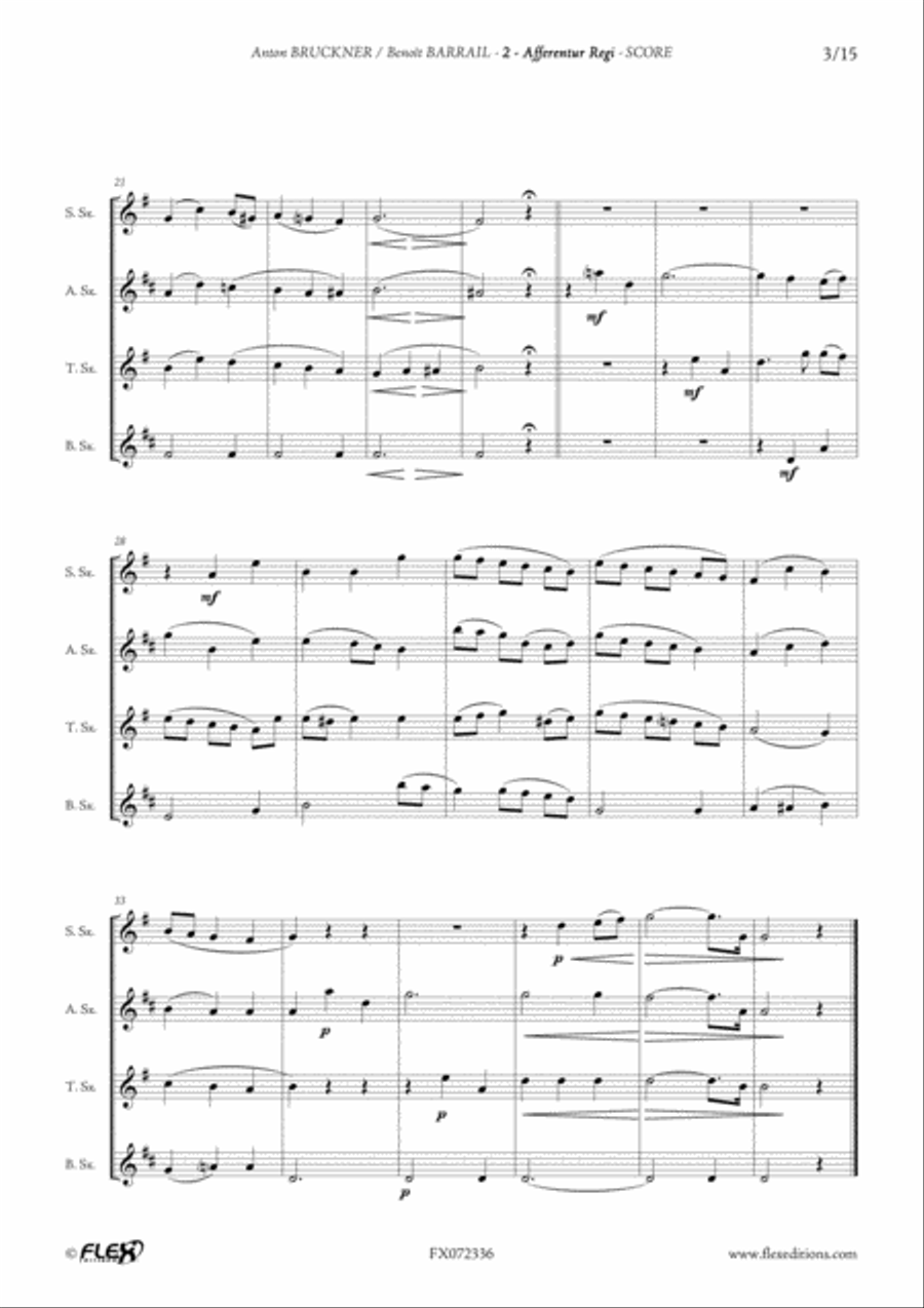 6 Motets 6 Motets Saxophone Quartet scores gallery preview page 4