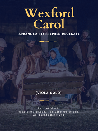 Book cover for Wexford Carol (Viola solo and Piano)