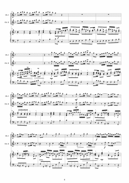 Albinoni - 4 Double Concertos Op.9 for Two Oboes and Cembalo - Scores and Parts