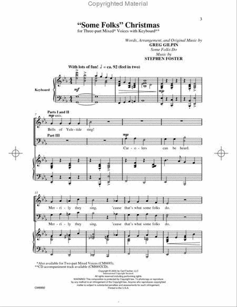 Some Folks' Christmas Some Folks' Christmas 4-Part scores gallery preview page 2
