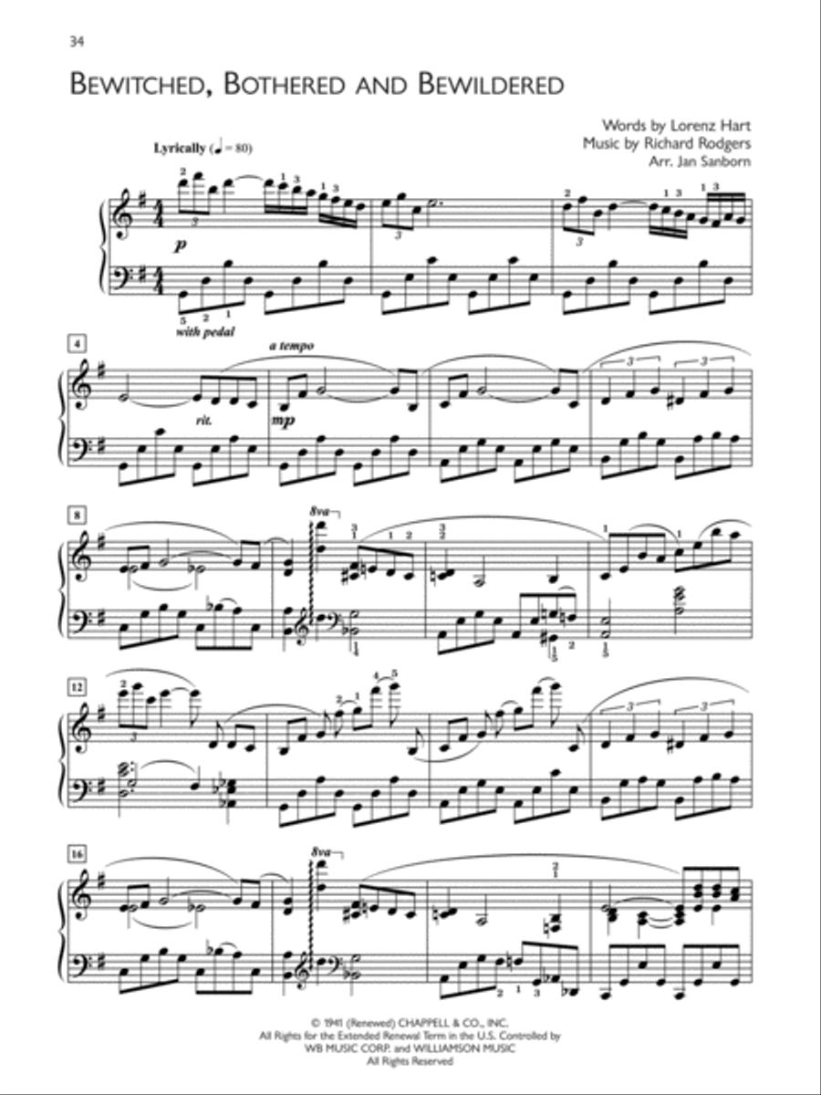 Popular Performer -- Rodgers and Hart Piano Solo scores gallery preview page 5