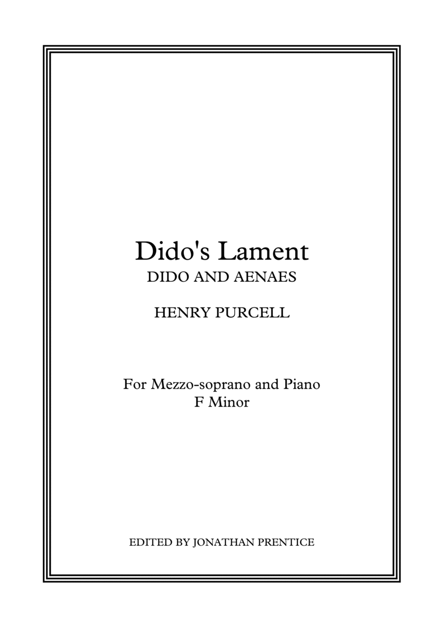 When I Am Laid (Dido's Lament) - F Minor When I Am Laid (Dido's Lament) - F Minor Voice scores gallery preview page 1