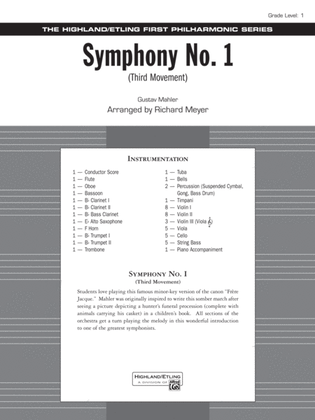 Book cover for Symphony No. 1, 3rd Movement: Score