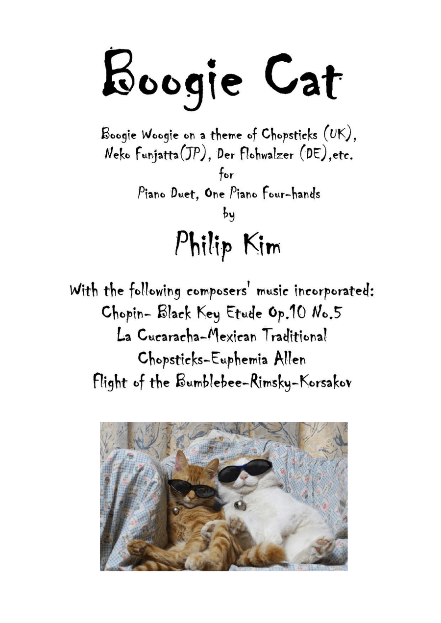 Boogie Cat 1 Piano, 4-Hands scores gallery preview page 1