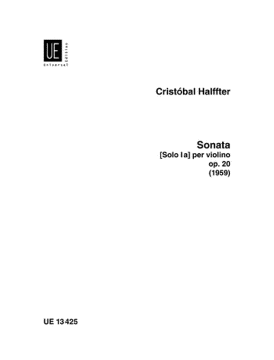 Violin Sonata Violin scores gallery preview page 1