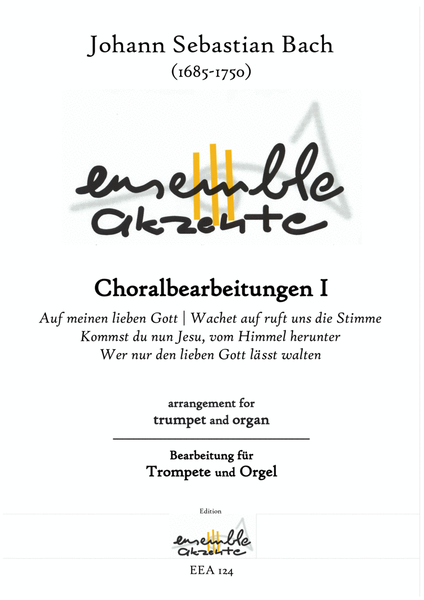 J.S.Bach: Chorale editing I. / Choralbearbeitungen Bd.1 - arrangement for trumpet and organ