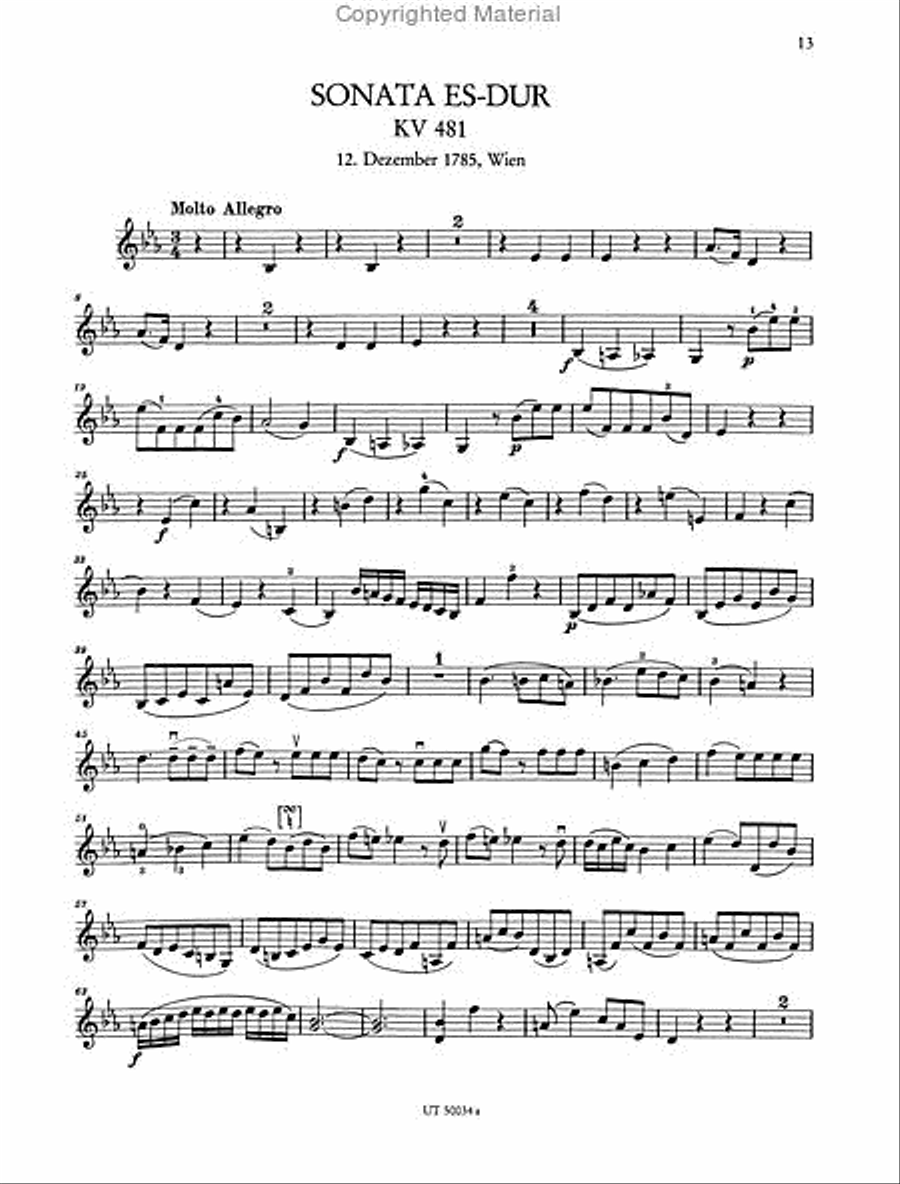 Sonatas for Piano and Violin, Vol. 3 Violin Solo scores gallery preview page 7