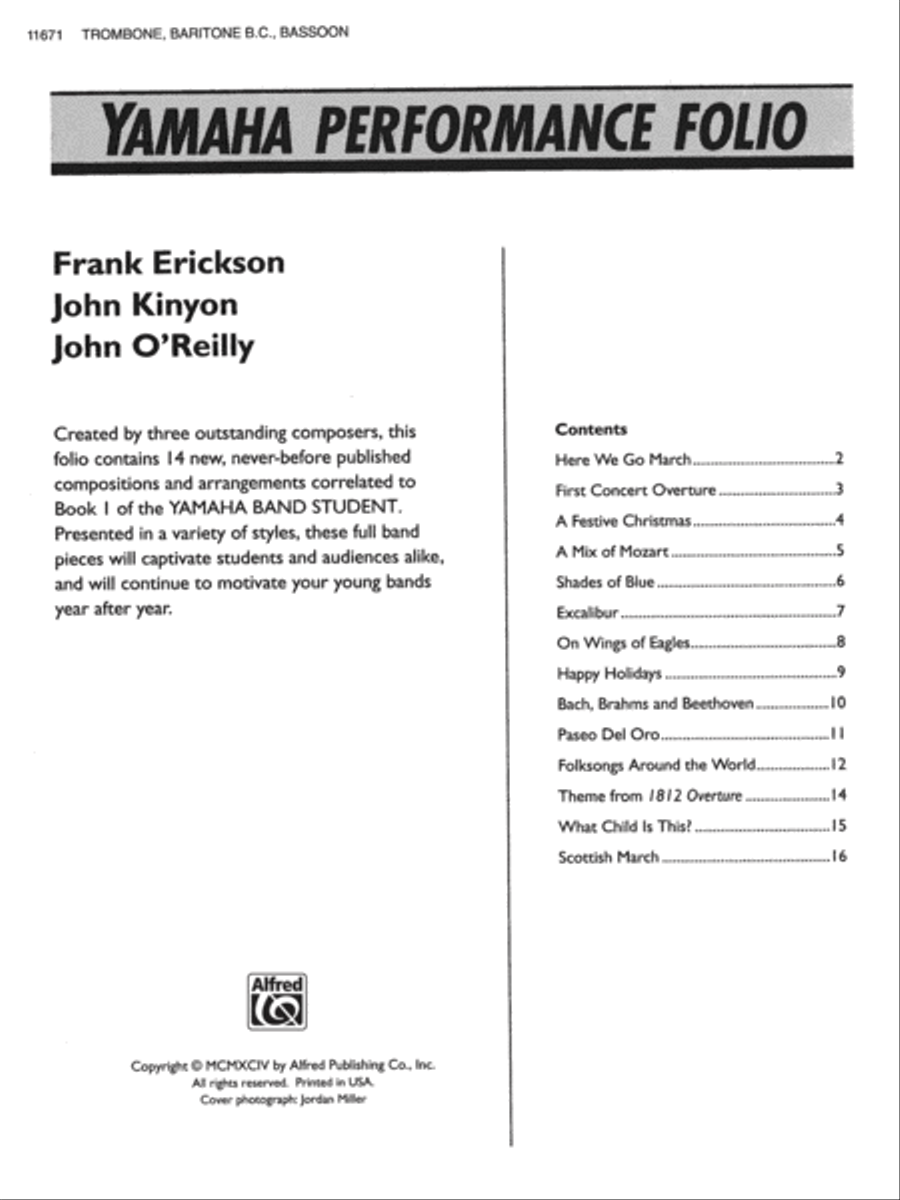 Yamaha Performance Folio Concert Band Methods scores gallery preview page 5
