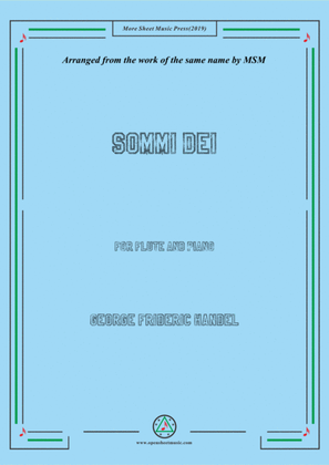 Book cover for Handel-Sommi Dei,for Flute and Piano