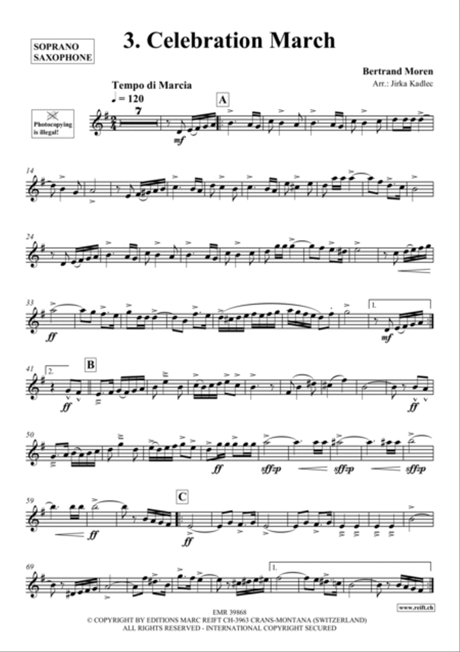 10 Greatest Famous Marches Soprano Saxophone scores gallery preview page 5