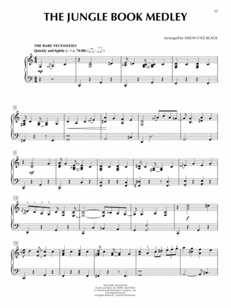 Disney Medleys for Piano Solo