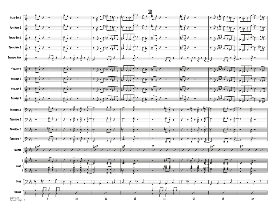 Groovin' High - Full Score Jazz Ensemble scores gallery preview page 3