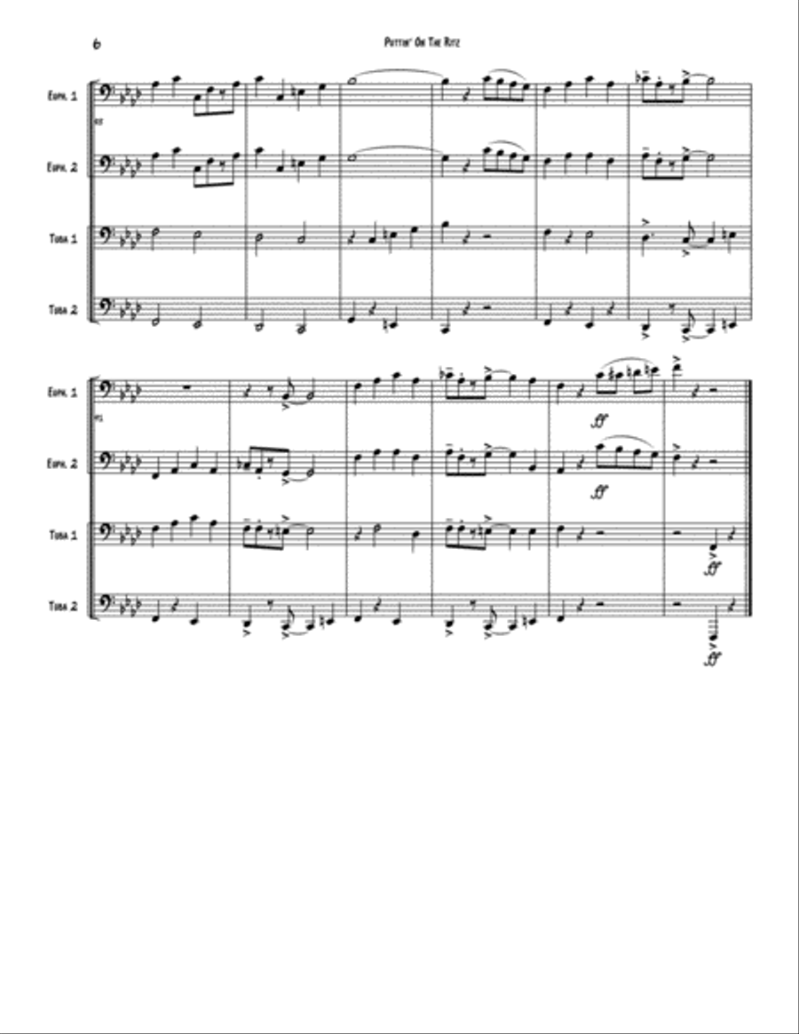 Puttin' On The Ritz Brass Ensemble scores gallery preview page 6