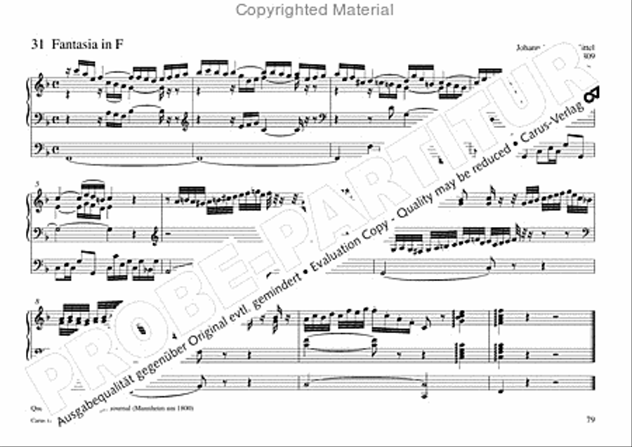Freiburger Orgelbuch: Stammteil Organ Solo scores gallery preview page 80