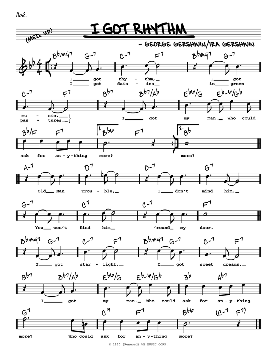 I Got Rhythm (High Voice) (from An American In Paris) High Voice scores gallery preview page 1