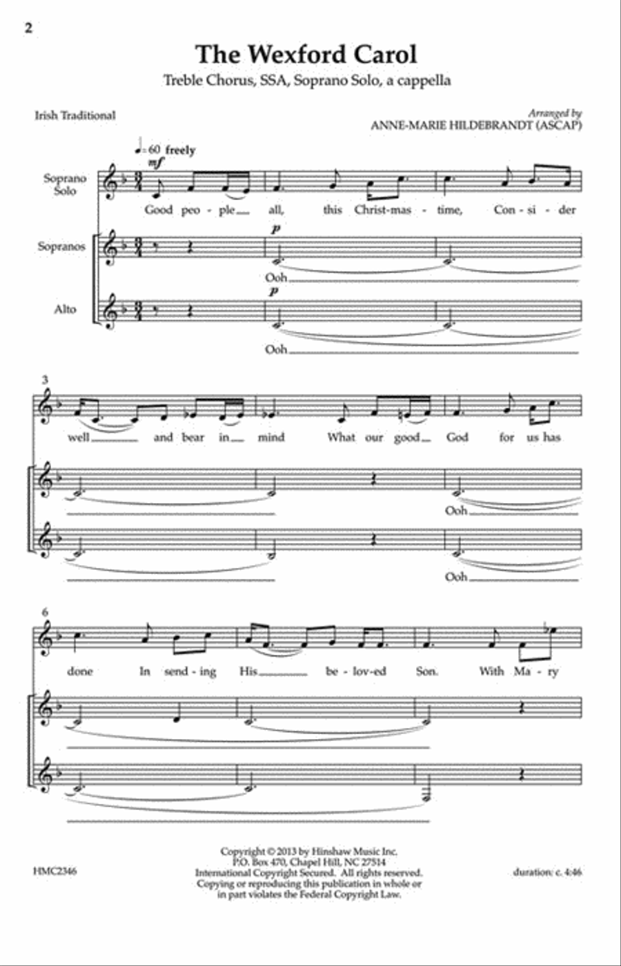 The Wexford Carol The Wexford Carol SSA scores gallery preview page 2
