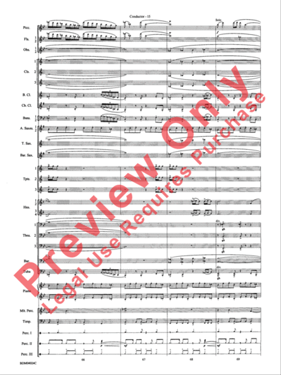 Ithaca (from The Odyssey (Symphony No. 2)) Concert Band scores gallery preview page 19