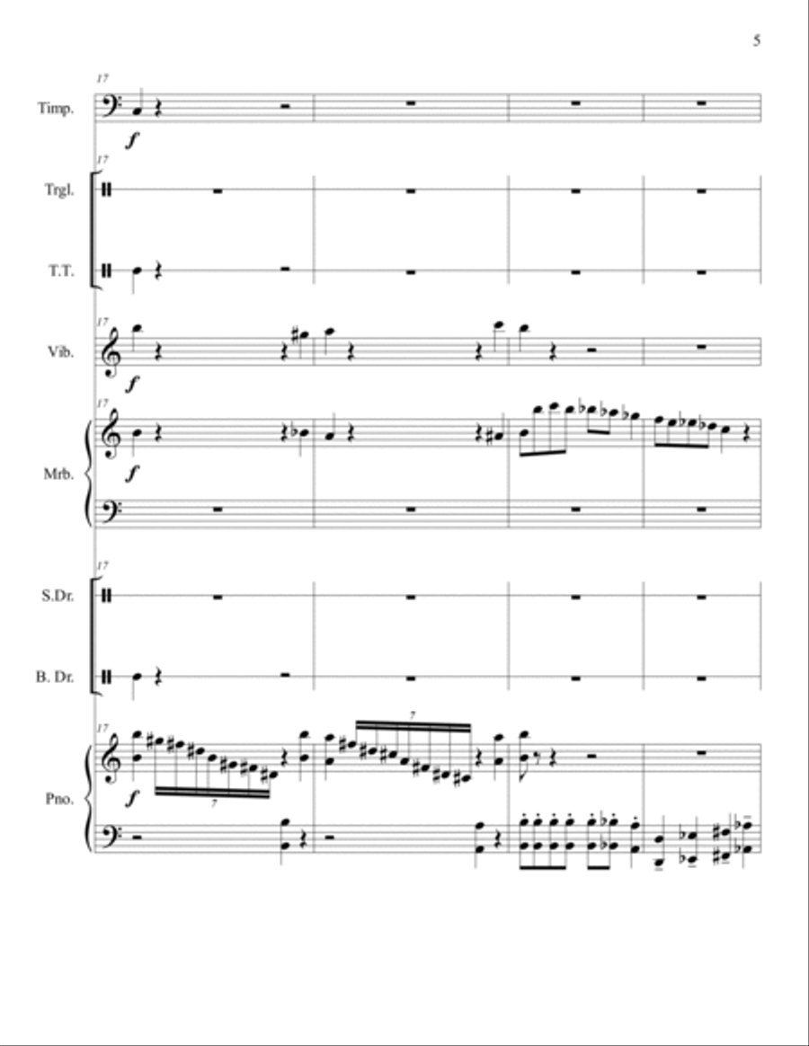Percussion Work 1, Op. 5 Small Ensemble scores gallery preview page 5