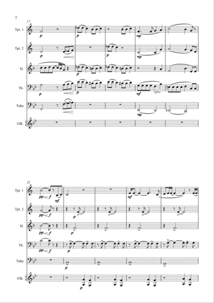 Bohemian Rhapsody Brass Ensemble scores gallery preview page 2