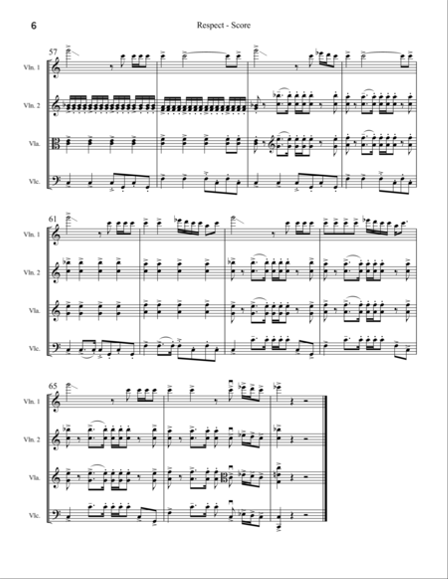 Respect String Quartet scores gallery preview page 6