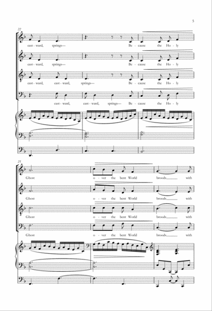 The Spring of the Water of Life 4-Part scores gallery preview page 4