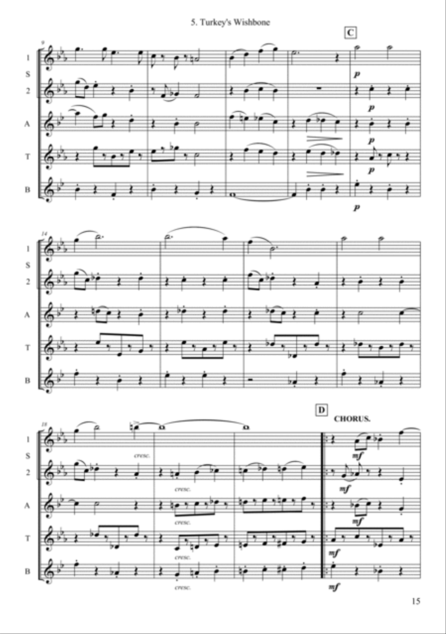 Turkey's Wishbone Saxophone Quintet scores gallery preview page 2