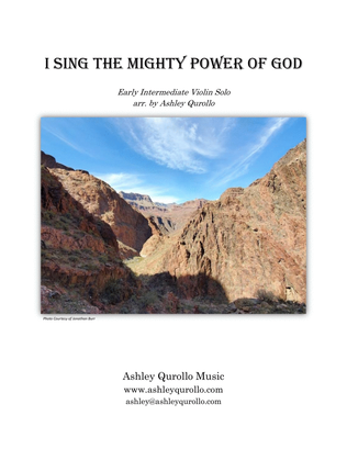Book cover for I Sing the Mighty Power of God -- early intermediate violin solo