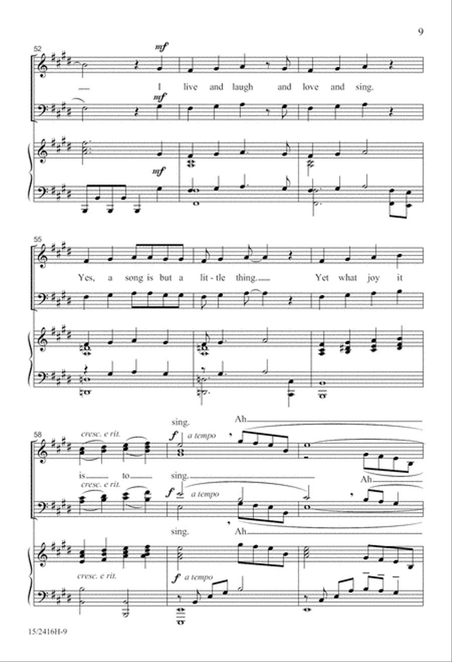 And So I Sing 4-Part scores gallery preview page 9