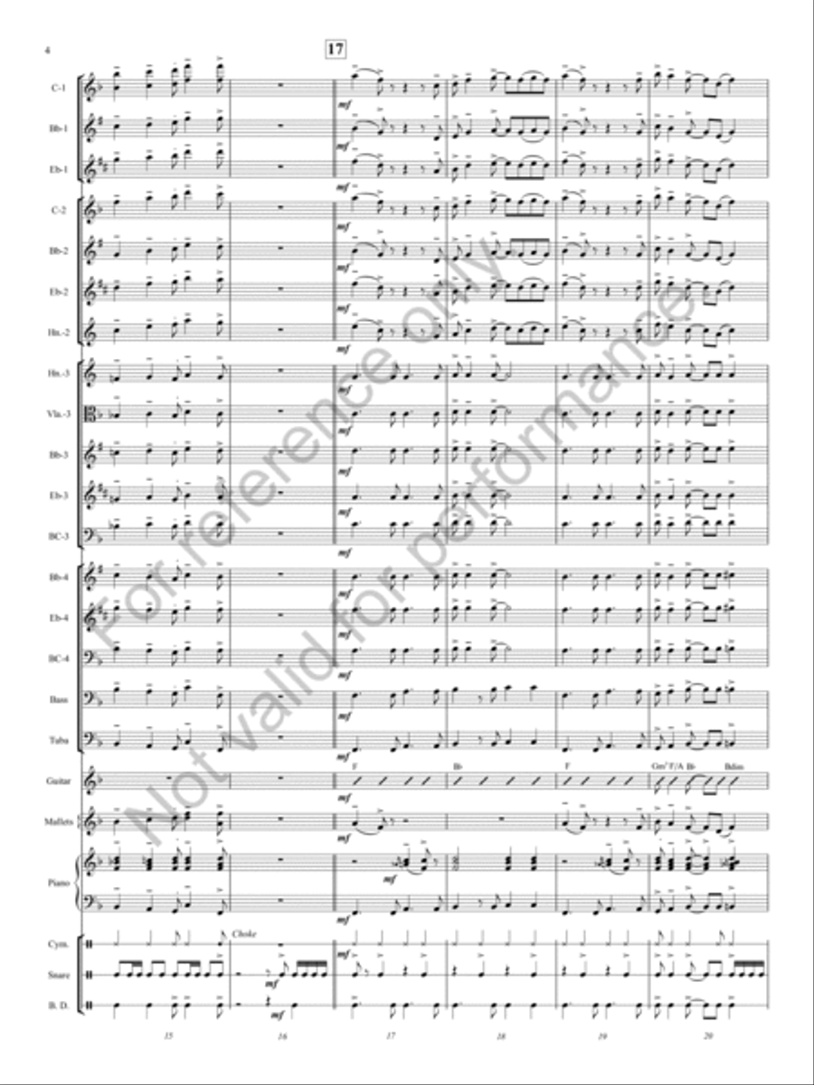 Gospel John Concert Band scores gallery preview page 4