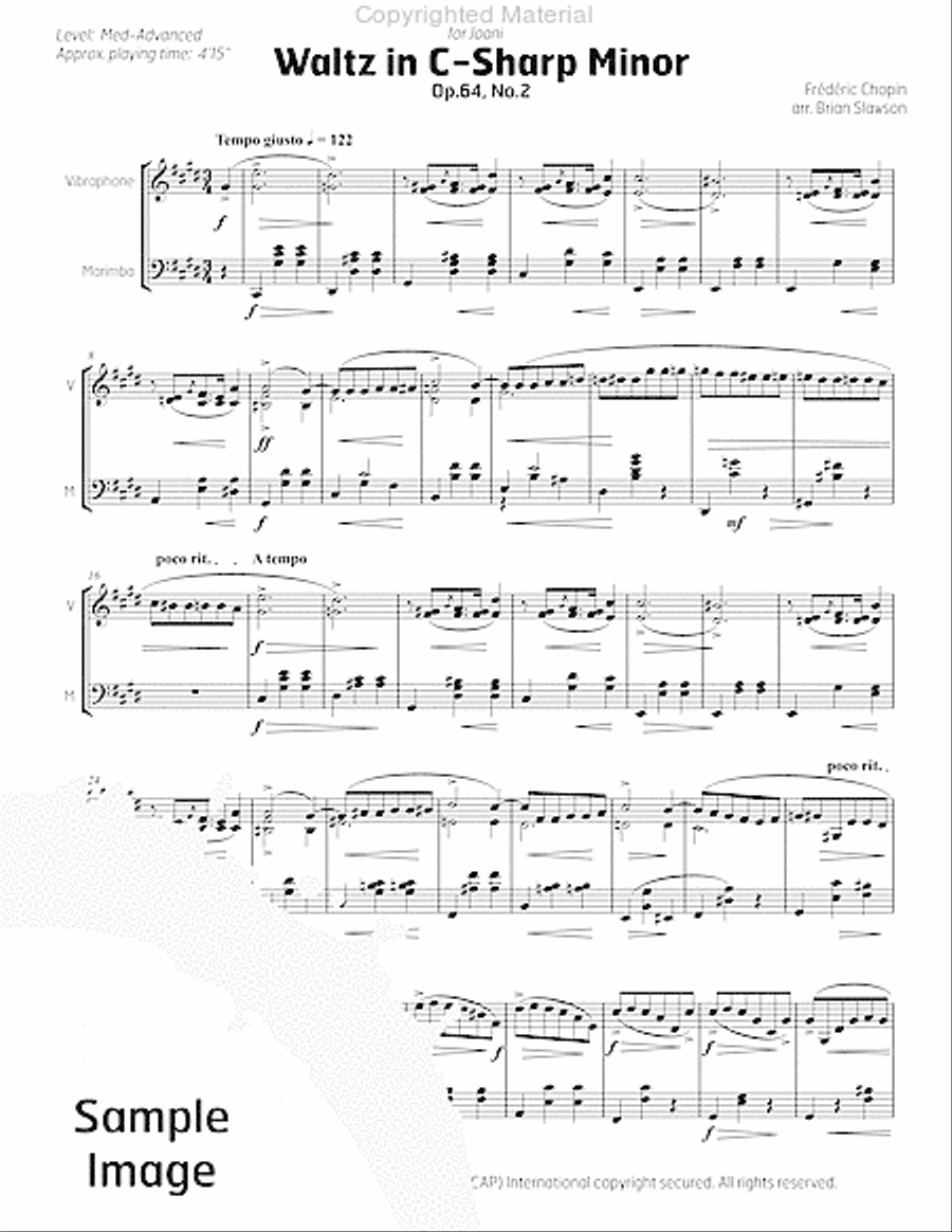 Waltz in C-Sharp Minor Marimba scores gallery preview page 4
