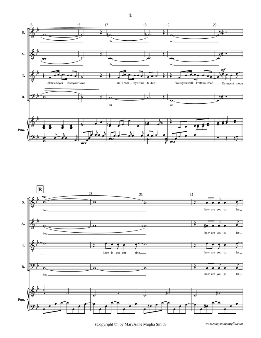 Crescent Moon 4-Part scores gallery preview page 2