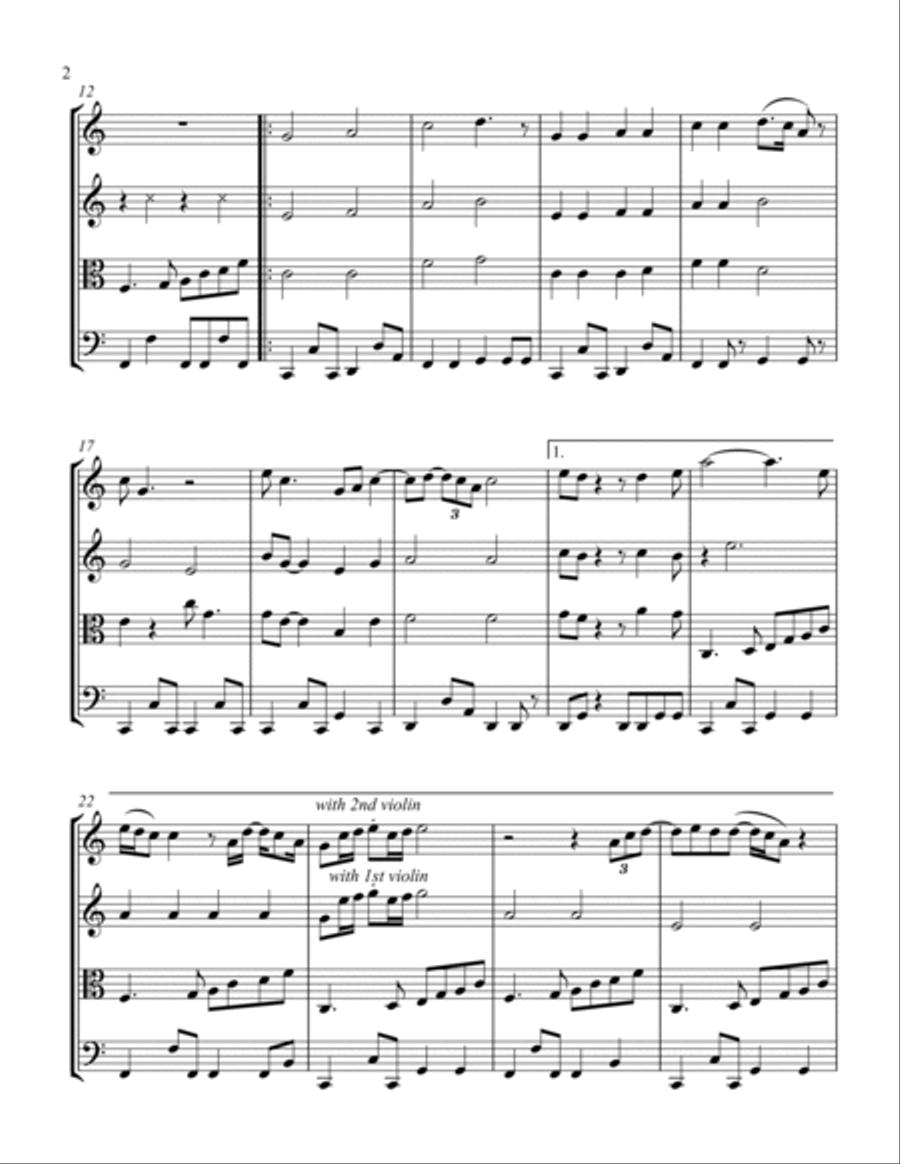 My Girl My Girl String Quartet scores gallery preview page 2