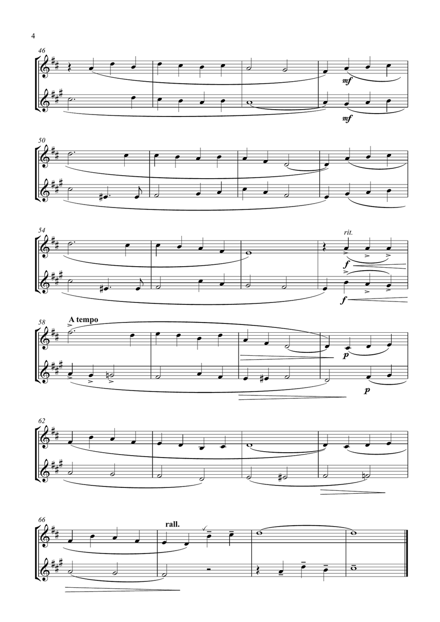 Danny Boy. Duet for Cornet and Tenor Horn. Trumpet Duet scores gallery preview page 4