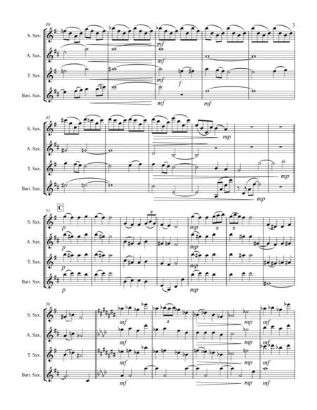 Debussy – “Reverie” (for Saxophone Quartet SATB) image number null