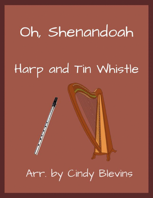 Book cover for Oh, Shenandoah, Harp and Tin Whistle (D)