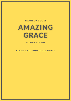 Book cover for Amazing Grace trombone duet