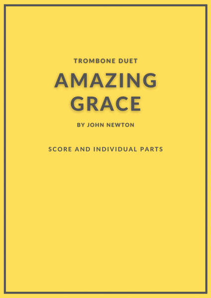 Amazing Grace trombone duet image number null