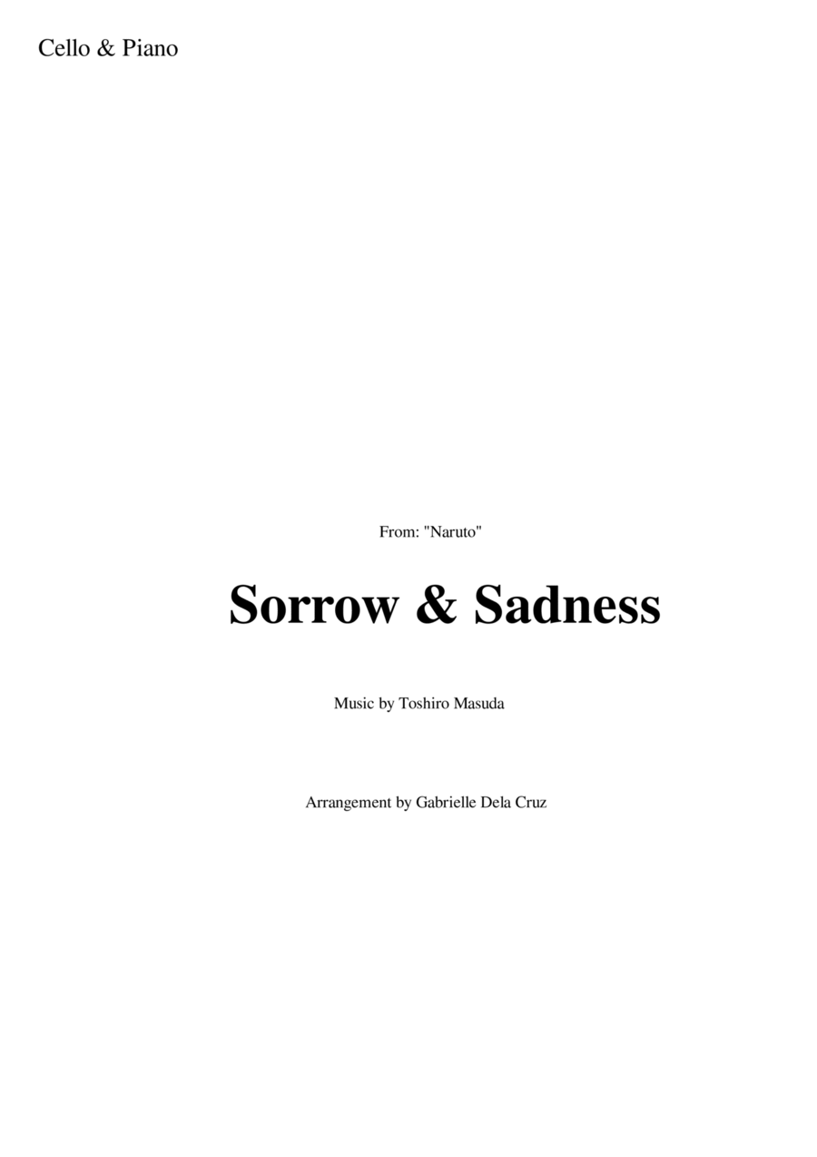 Sadness And Sorrow Piano scores gallery preview page 1